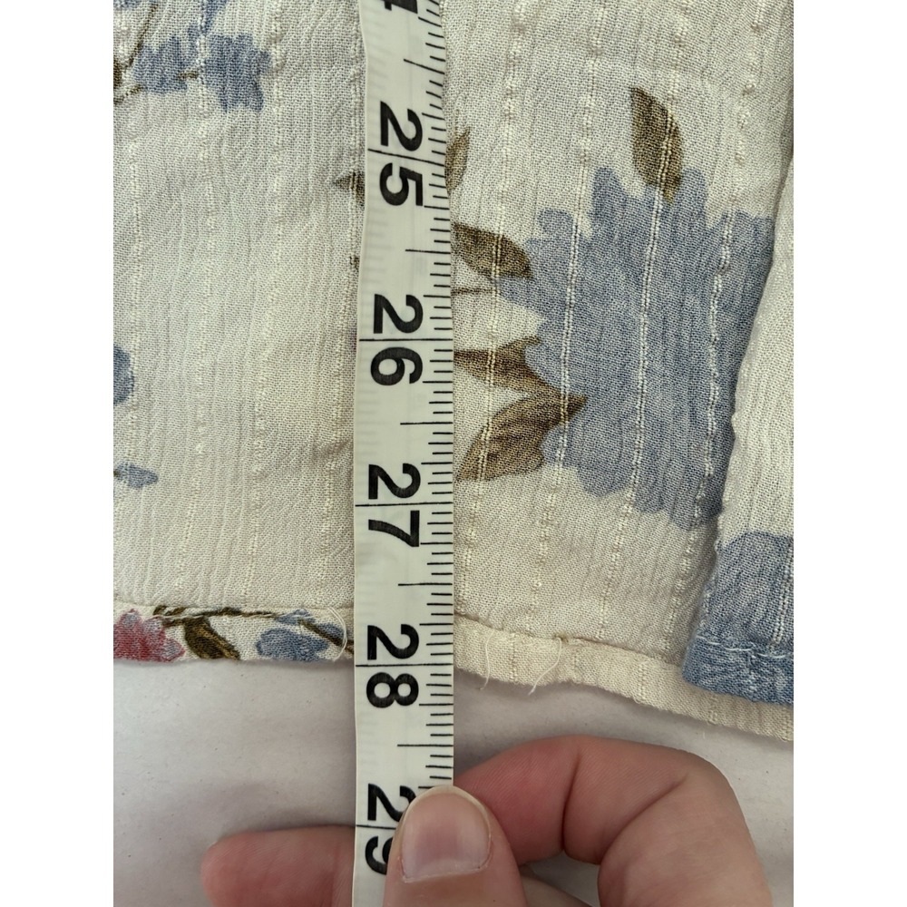 American Eagle Outfitters Cream & Floral Tulip Leg Jumpsuit‎ Women's Size 4 Boho - Picture 10 of 11